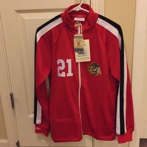NWT authentic Blackhawks warmup jacket